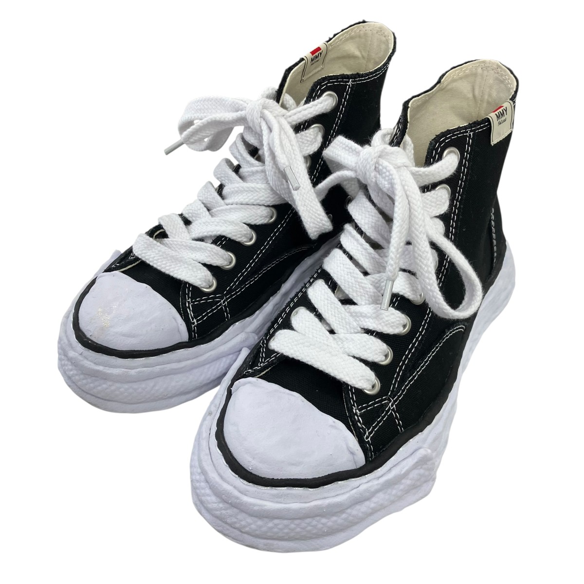 【中古】 MIHARA YASUHIRO　 PTS23 CANVAS HI-TOP ハイカットスニーカー A11FW701 ブラック サイズ：40 【220326】（ミハラヤスヒロ）