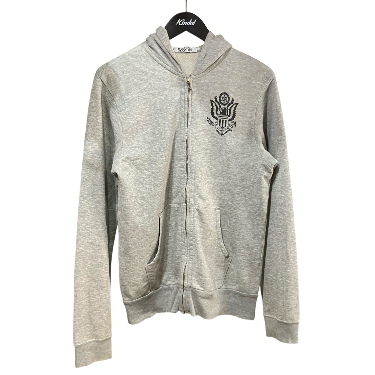 【中古】 Hysteric Glamour　 ジップパーカー 4CF1362 グレー サイズ：M 【230326】（ヒステリックグラマー）