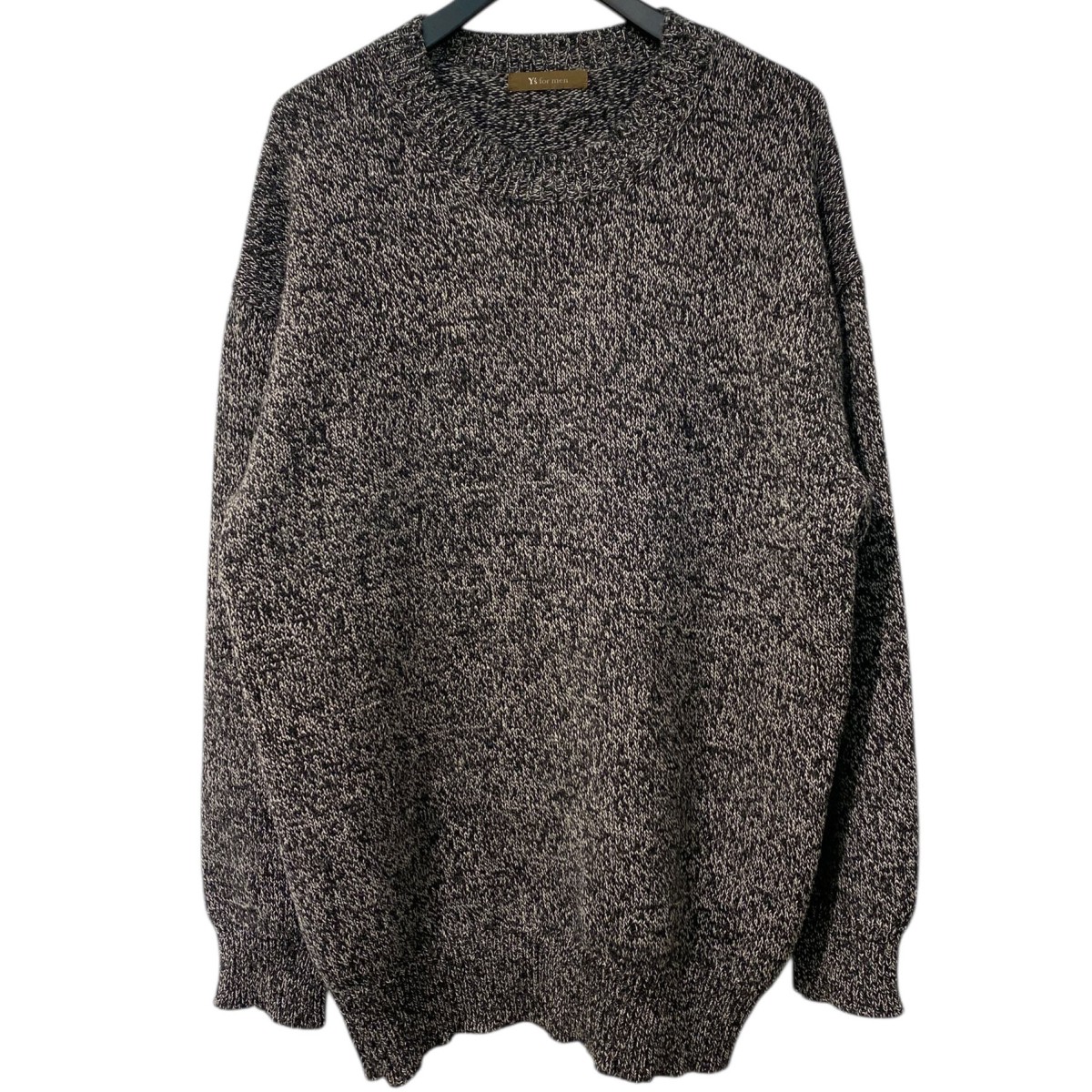 【中古】 Y’S for men　 1990s メランジミックスオーバーサイズニット グレー サイズ：Free(オーバーサイズ) 【220326】（ワイズフォーメン）