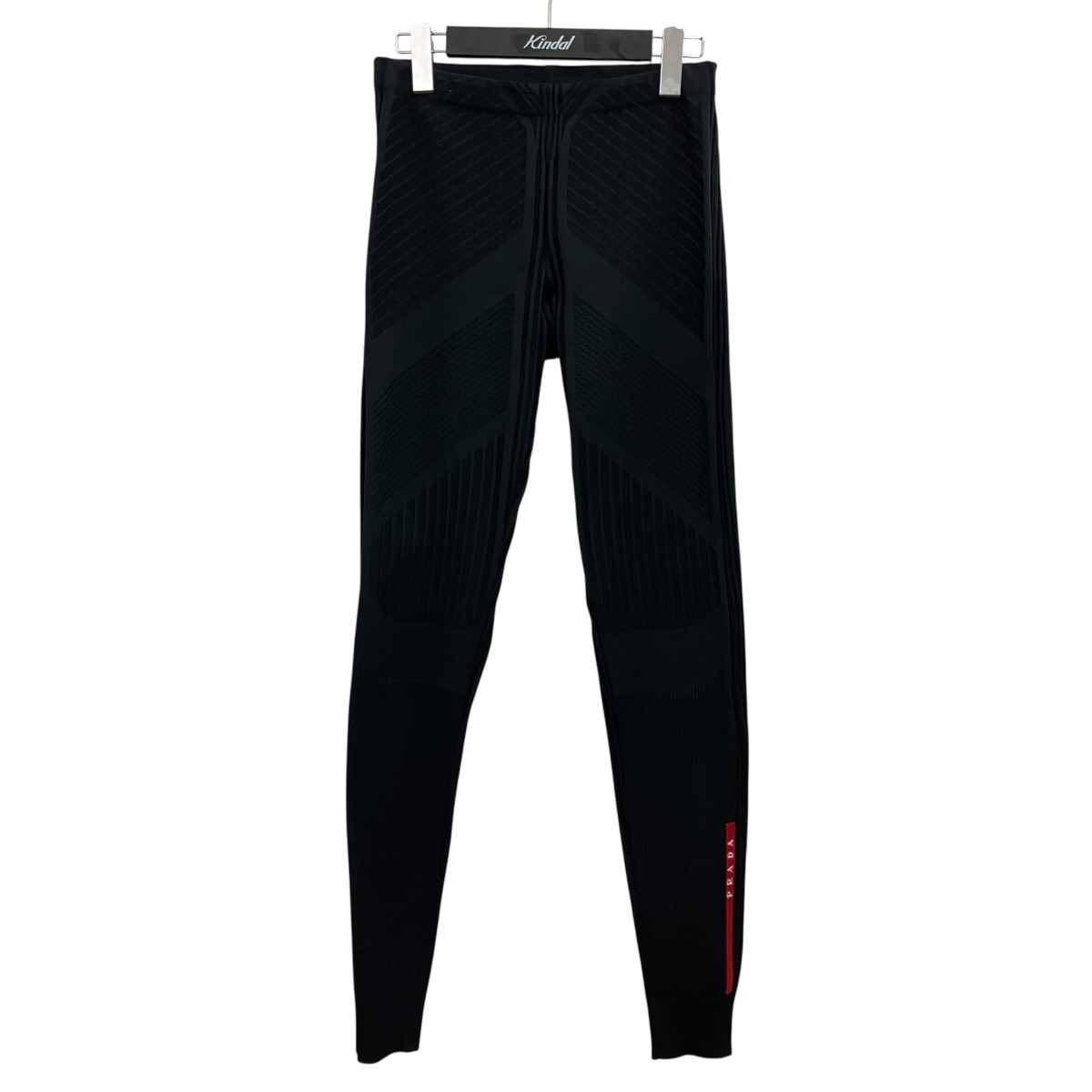 【中古】PRADA テックレックRe-Nylonピケ レギンス 122048 黒いこと 大きさ：S 【220326】（プラダ）