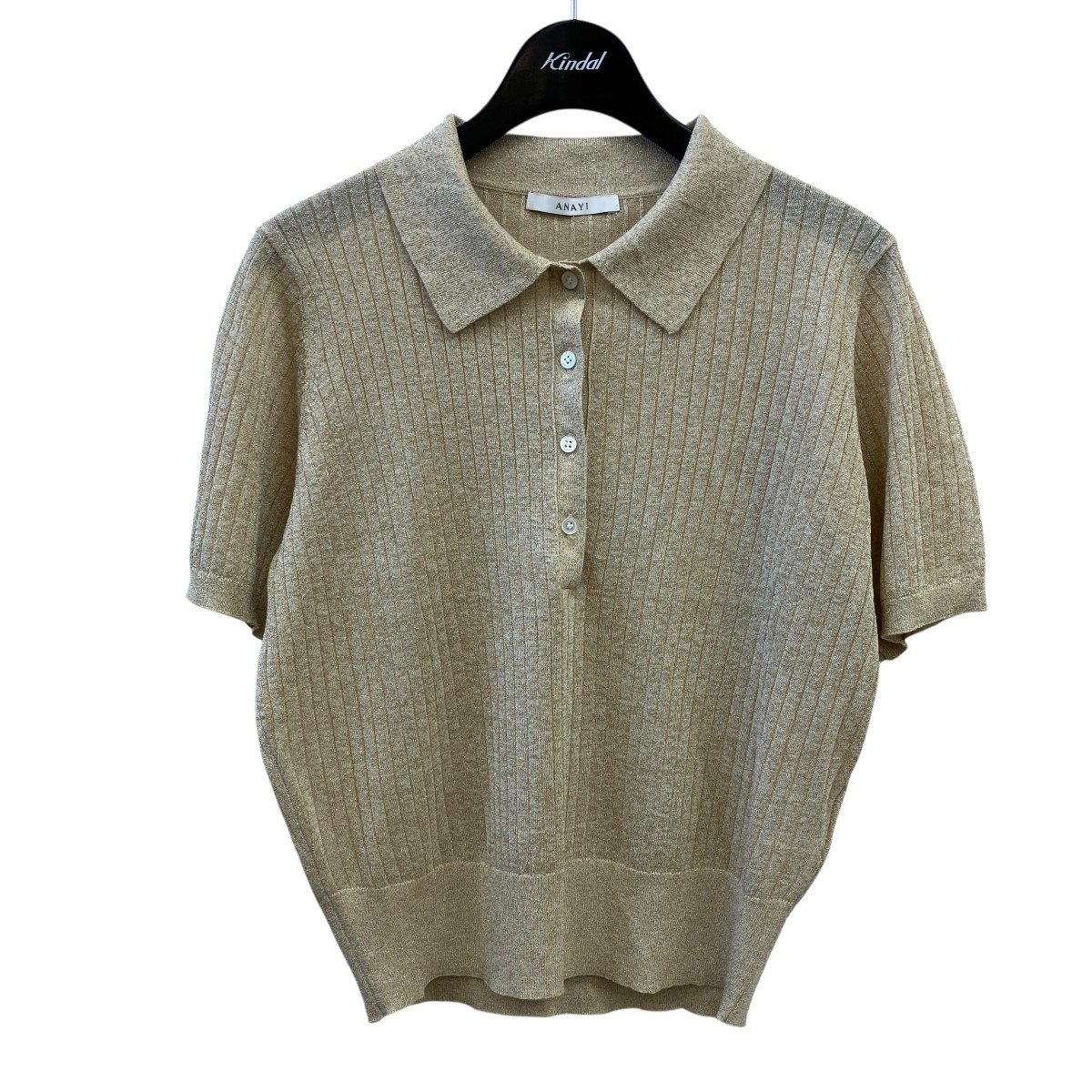 【中古】 ANAYI　 ラメポロシャツ 102428-16-170 ゴールド サイズ：36 【230326】（アナイ）