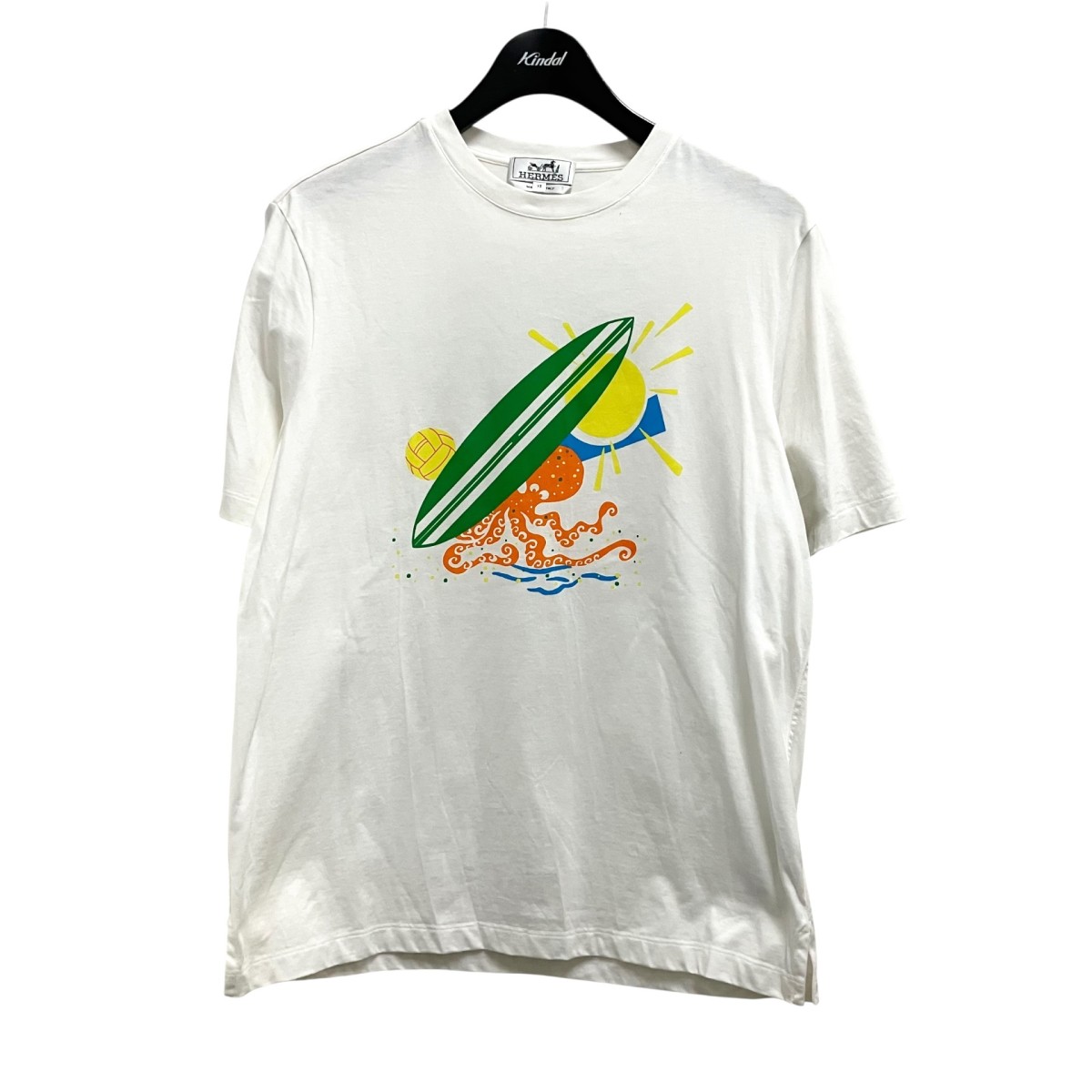【中古】 HERMES　 Poulp Watch プリントTシャツ ホワイト サイズ：XS 【230326】（エルメス）