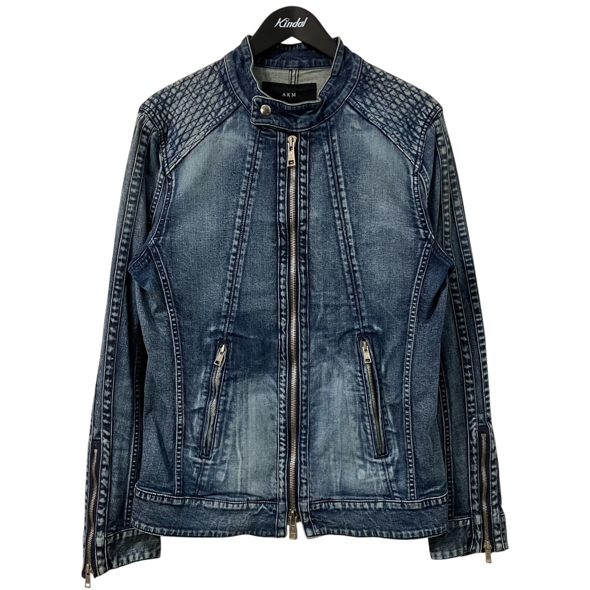 【中古】 AKM　 デニムシングルライダースジャケット インディゴ サイズ：不明 【230326】（エイケイエム） 7,284円