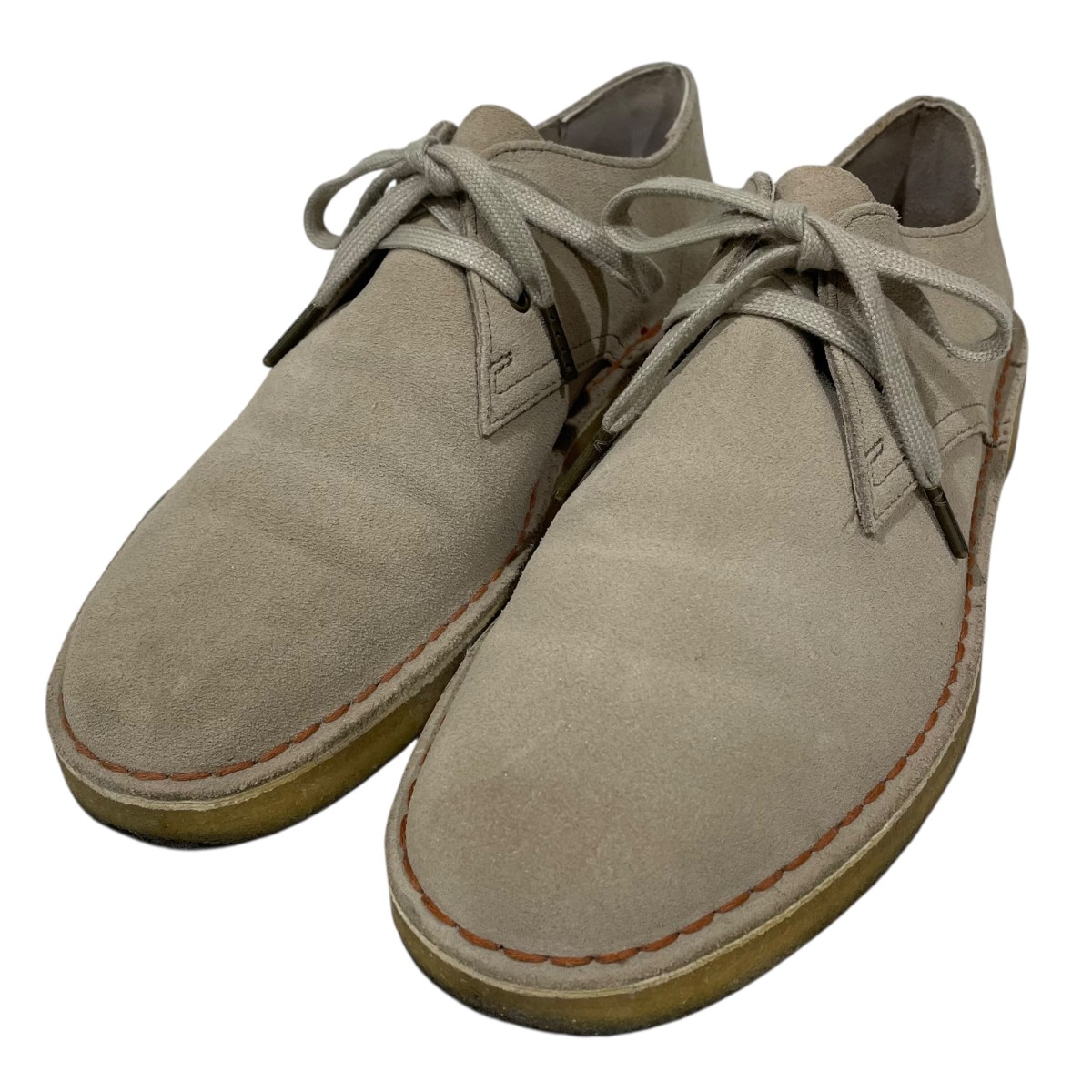 【中古】 Clarks Originals　 スウェードシューズ Desert Kha デザート カーン 261564857 ベージュ サイズ：8 【230326】（クラークスオリジナルズ）