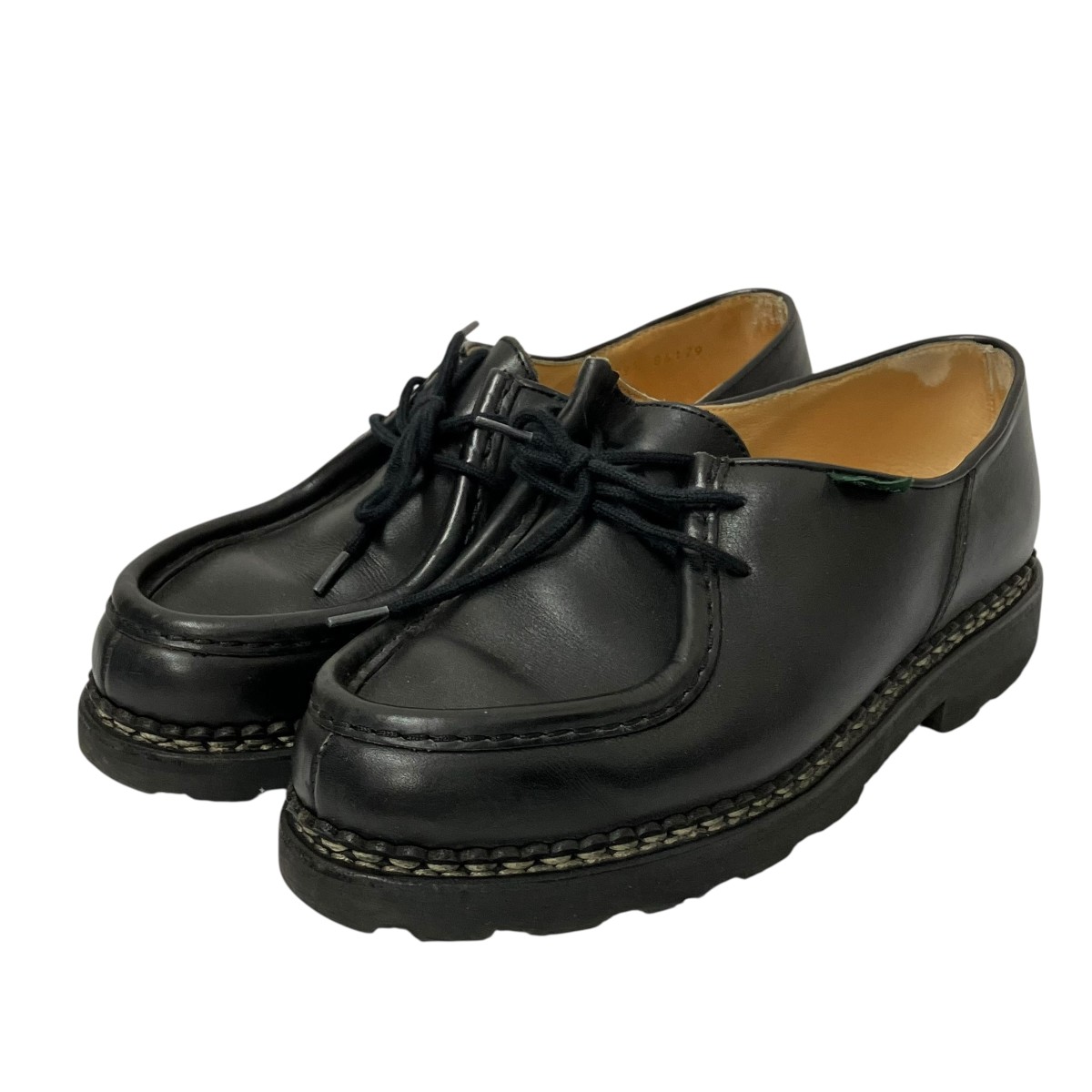 【中古】PARABOOT MICHAEL   チロリアンシューズ ブラック サイズ：39.5 【240326】（パラブーツ）