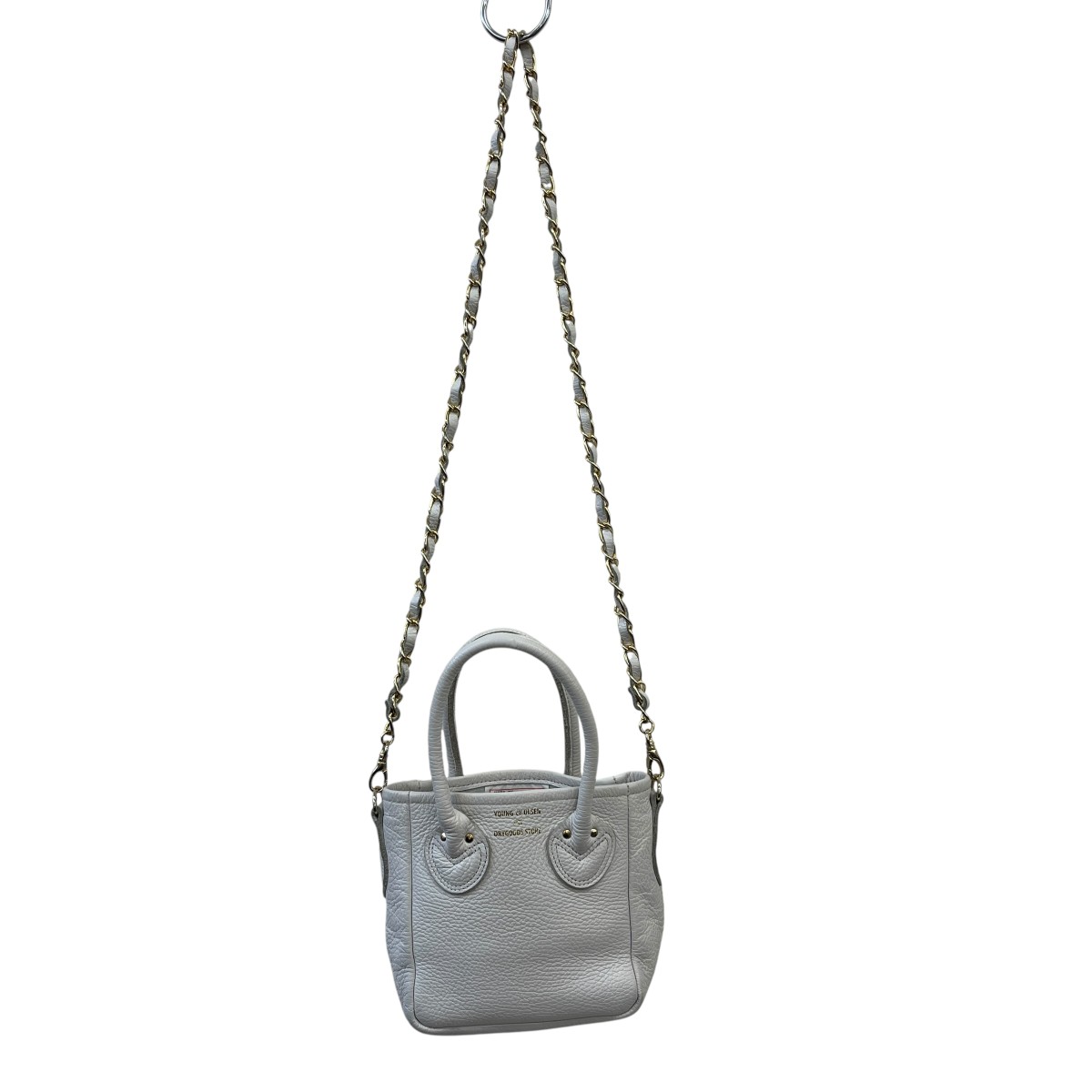 【中古】YOUNG ＆ OLSEN The DRYGOODS STORE なめし革2WAYトートバッグ 白いこと 【240326】（ヤングアンドオルセンザドライグッズストア）