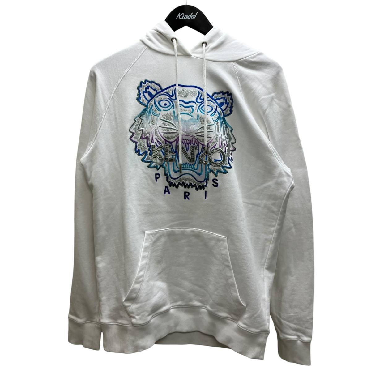 【中古】 KENZO　 刺しゅうパーカー ホワイト サイズ：S 【240326】（ケンゾー）