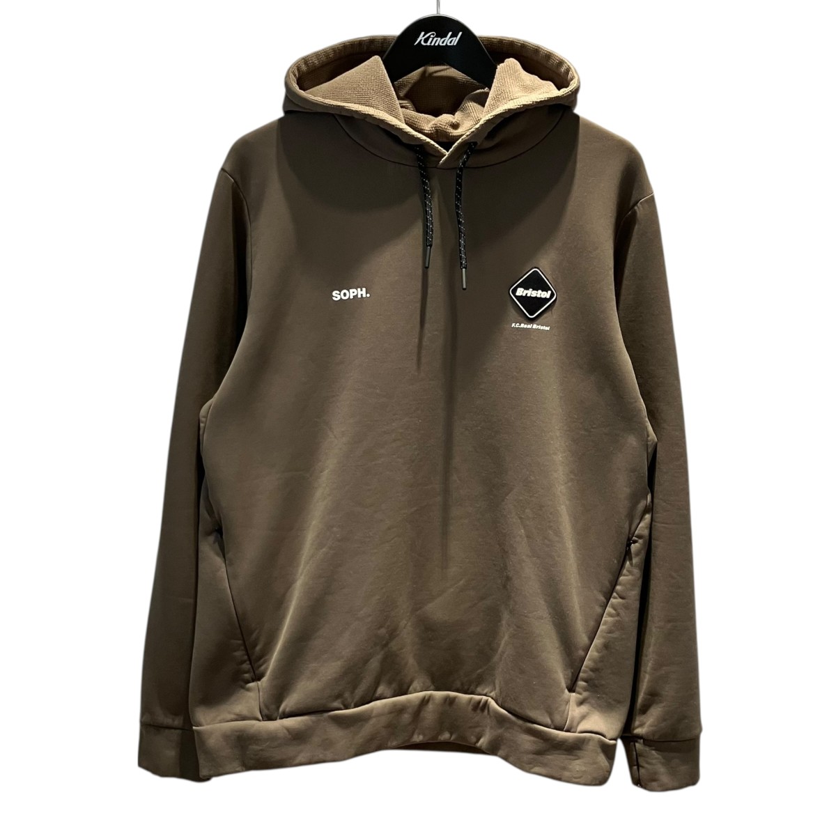 【中古】 F．C．R．B．　 STRETCH FLEECE HOODIE パーカー FCRB-252031 ブラウン サイズ：L 【230326】（エフシーアールビー）