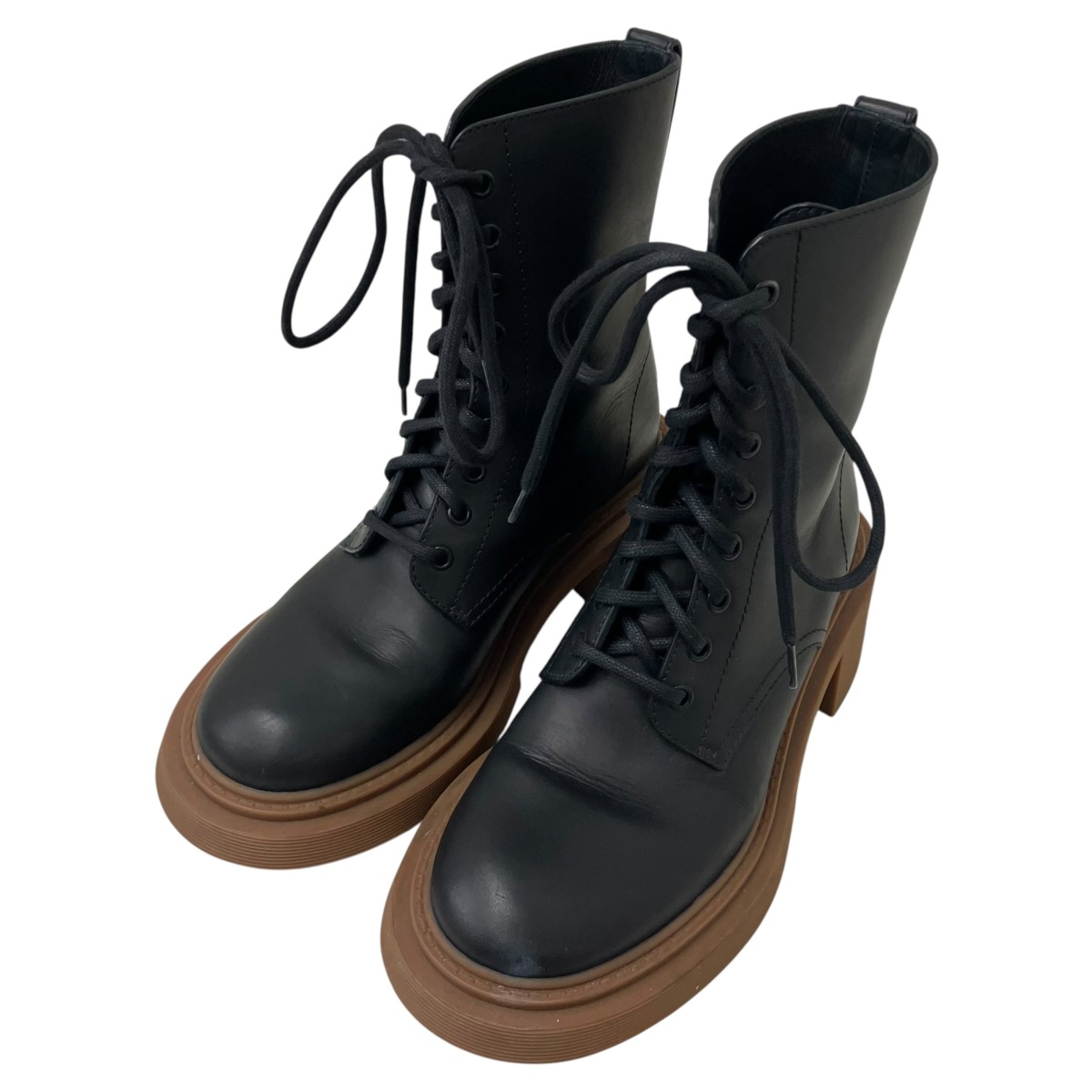 【中古】LOEWE レースアップブーツ 黒いこと 大きさ：37 【240326】（ロエベ）