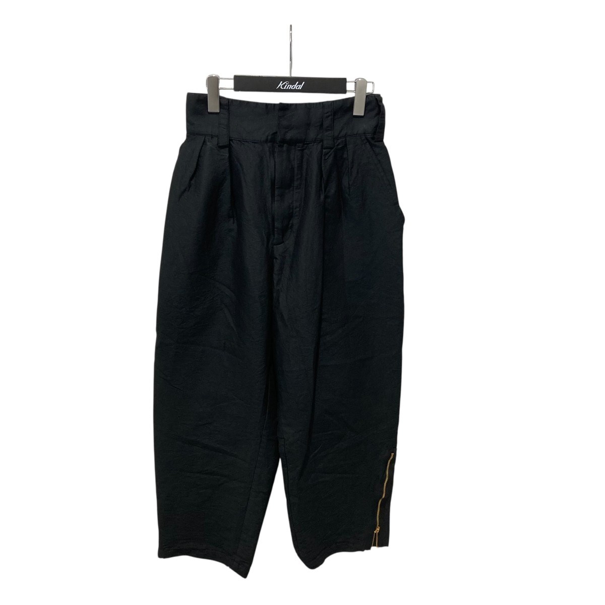 【中古】 barbell object　 zipper pt タックパンツ BO-05P05 ブラック サイズ：1 【240326】（バーベルオブジェクト）