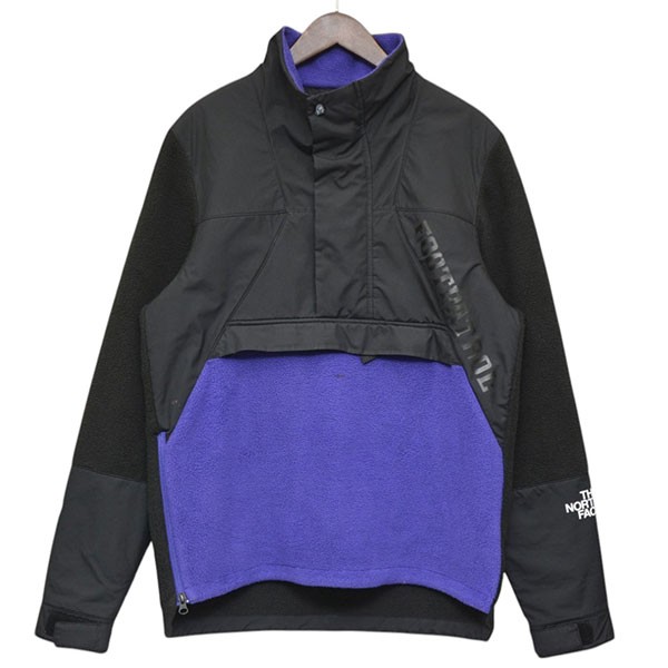 【中古】 THE NORTH FACE×FOOTPATROL　 M FLEECE TOP プルオーバーフリースジャケット NF0A3S3L ブラック×パープル サイズ：M 【240326】（ザノースフェイス）