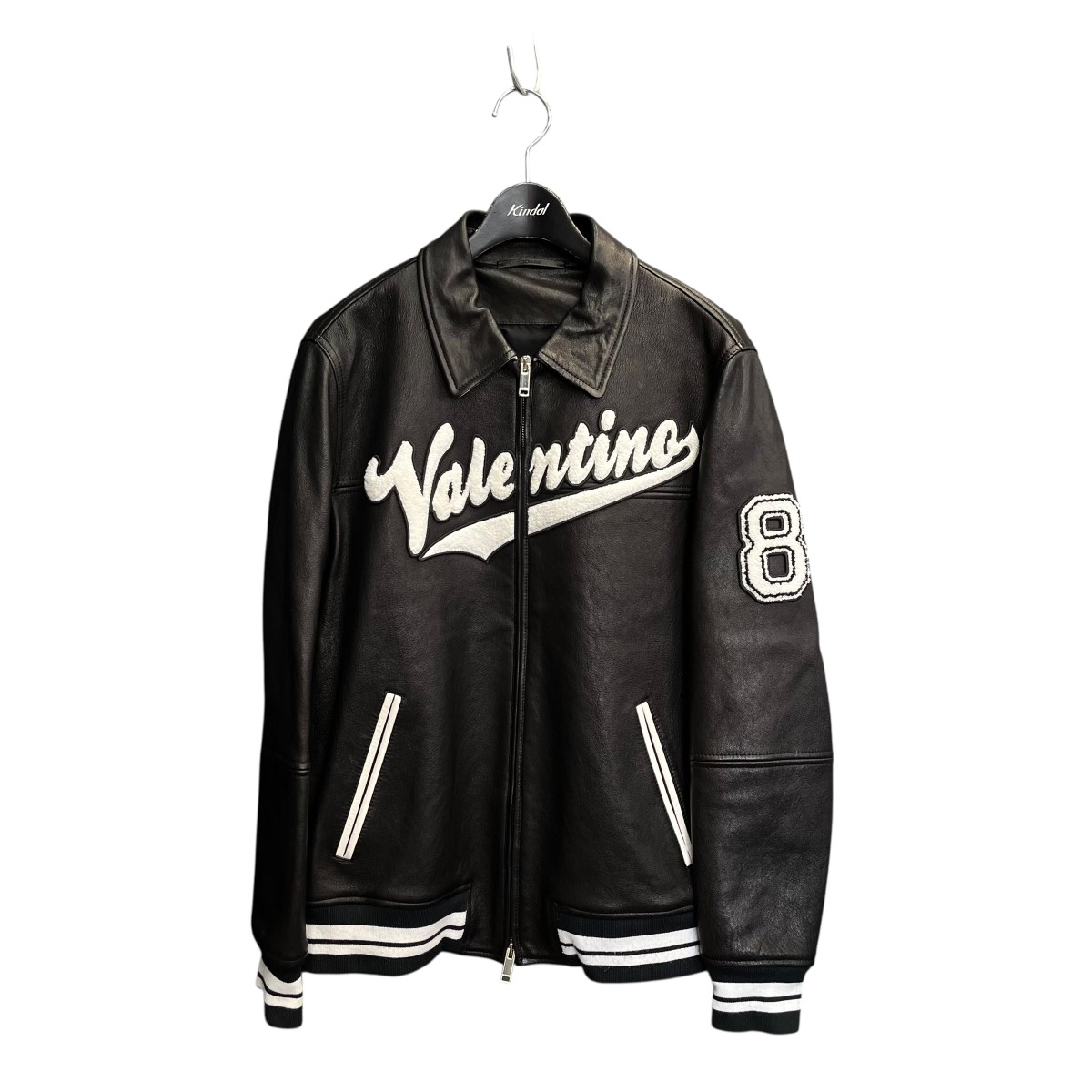 【中古】<br>VALENTINO<br>レザージャケット PV3NA21P4RN ブラック サイズ：48<br>【価格見直し】