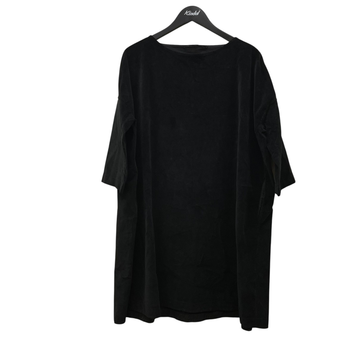 【中古】 ALBUM DI FAMIGLIA　 BOATNECK TUNIC V 半袖ワンピース 31 192 ブラック サイズ：S 【240326】（アルバム ディ ファミリア）