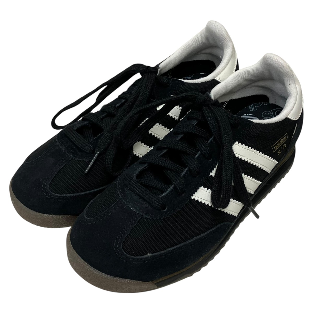 【中古】 adidas　 ローカットスニーカー ブラック×ホワイト サイズ：23.5cm 【250326】（アディダス）