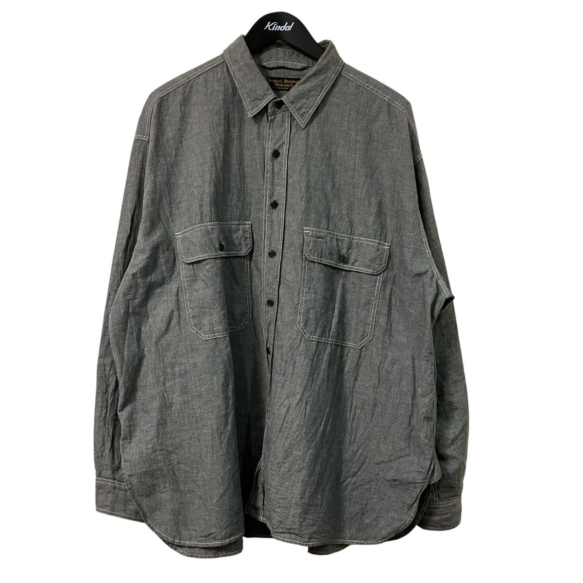 【中古】journal standard homestead 長袖プルオーバー EX40 薄墨色 大きさ：M 【250326】（ジャーナルスタンダードホームステッド）