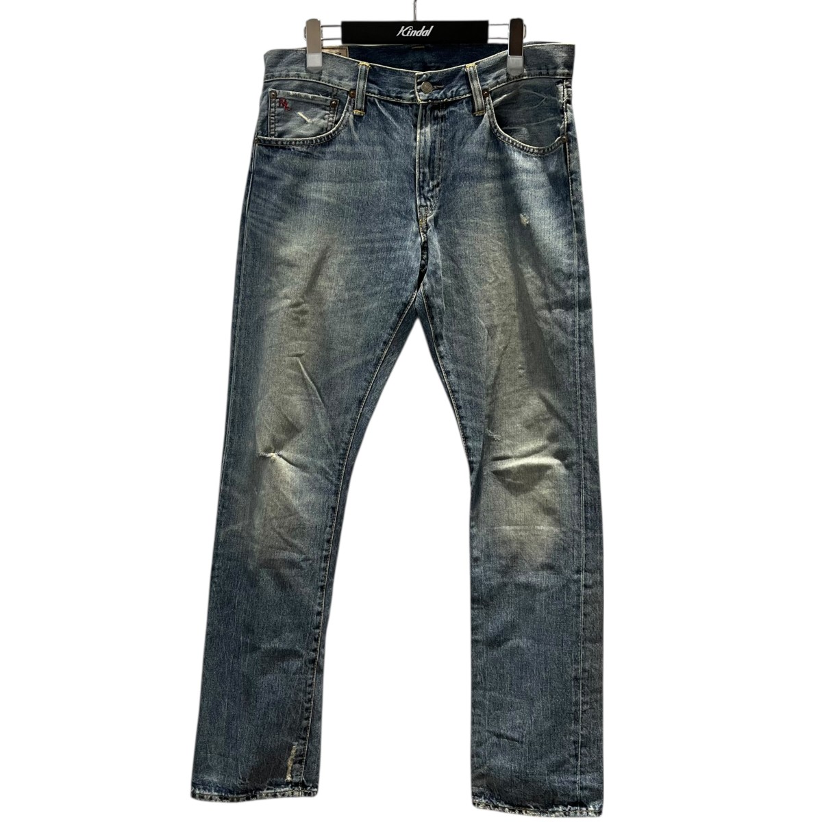 【中古】 POLO RALPH LAUREN　 ダメージ加工 デニムパンツ ブルー サイズ：32 【250326】（ポロラルフローレン）