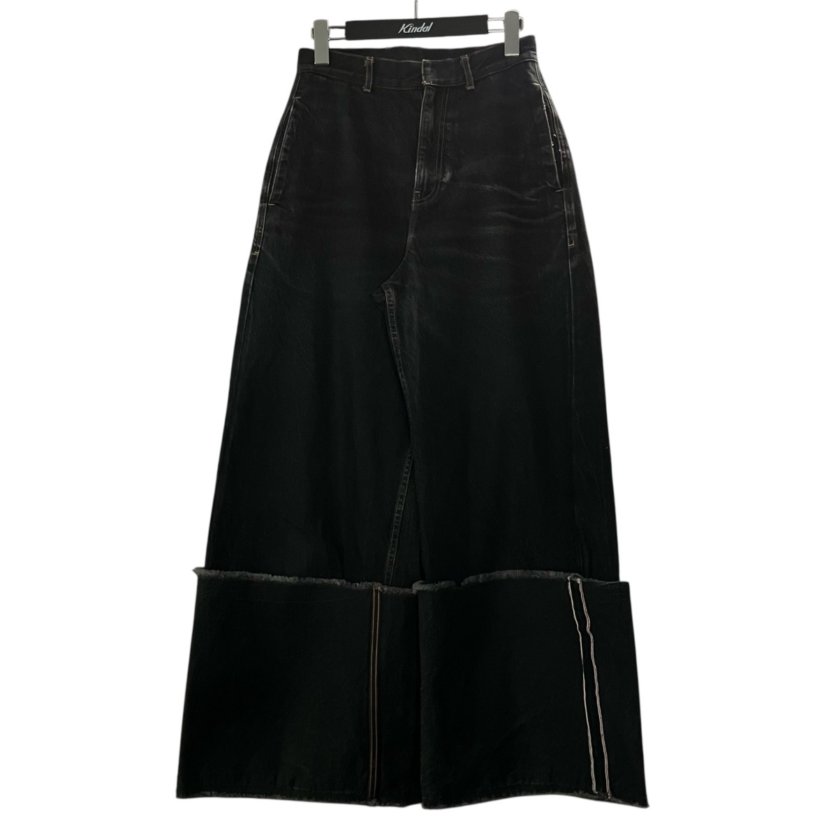 【中古】 LIVINGTONE　 「DOLK-TURN UP」 デニムパンツ LT DOLK 05 ブラック サイズ：36 【260326】（リヴィントーン）