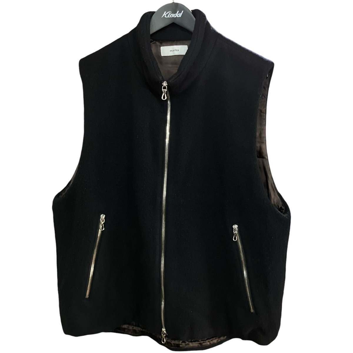 【中古】 MARKA 24AW 「PUFFED VEST」 中綿フリースベスト M24C14BL01A ブラック サイズ：2 【価格見直し】