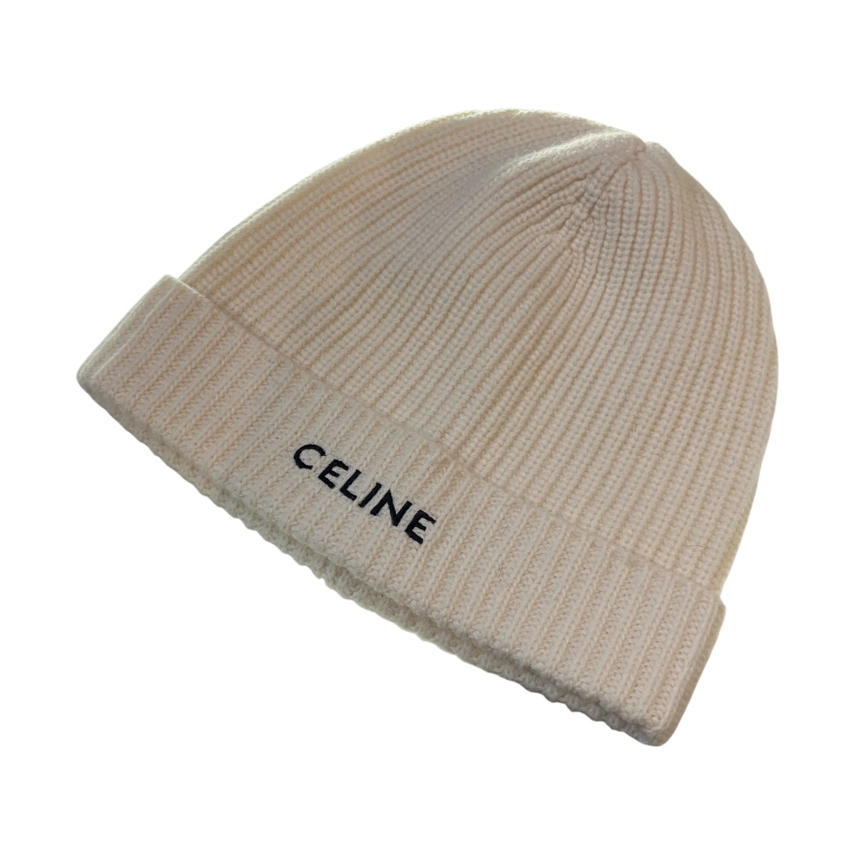 【中古】 CELINE　 ロゴニットキャップ 2AI13423P ホワイト サイズ：TU 【260326】（セリーヌ） 28,195円