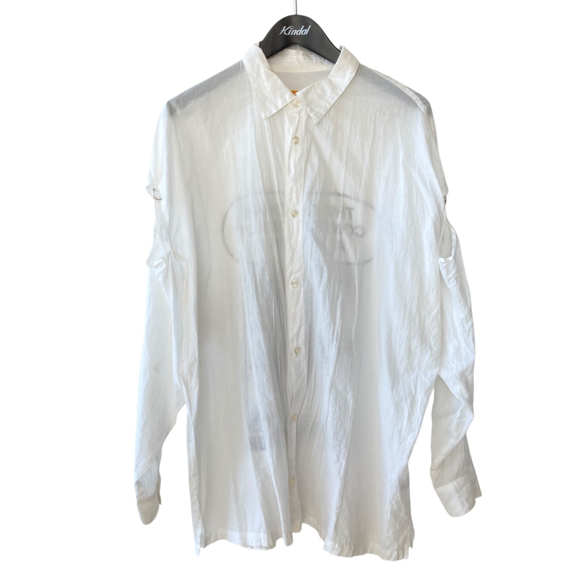 【中古】Hysteric Glamour 25SS SHOCKING BAD GIRL スリットスリーブシャツ 01251AH02 ホワイト サイズ：フリーサイズ 【260326】（ヒステリックグラマー）