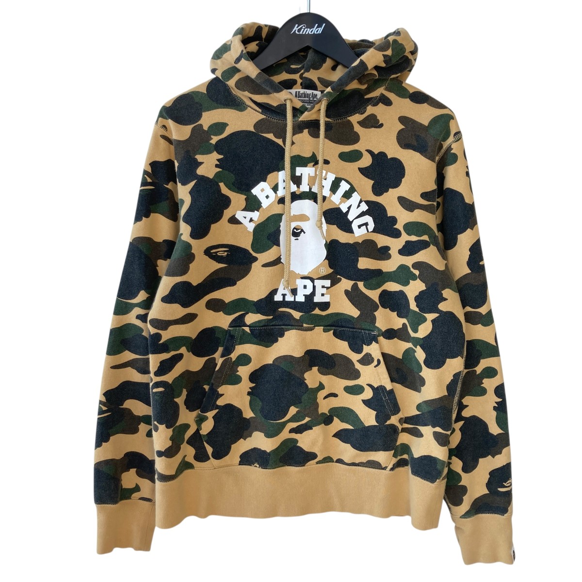 【中古】A BATHING APE 総柄 ティーシャツパーカー 001PPE751023X ベージュ 大いさ：L 【260326】（アベイシングエイプ） トップス-メンズファッション