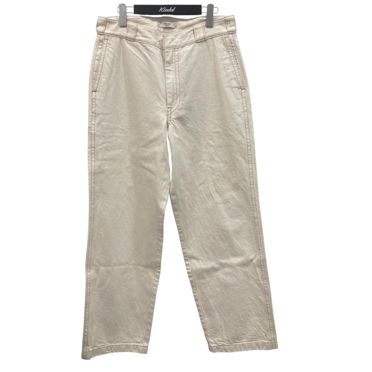 【中古】 PRADA　 デニムパンツ ＧＥＰ３４４ アイボリー サイズ：48 【260326】（プラダ）