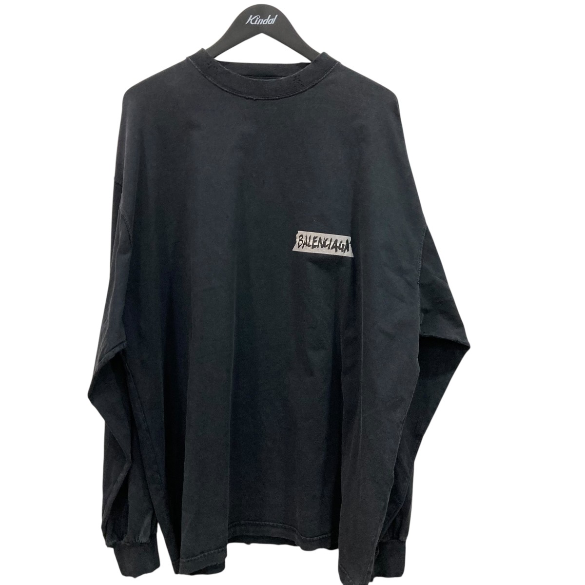【中古】 BALENCIAGA　 25年製 長袖カットソー 850404 TTVL6 ブラック サイズ：L 【260326】（バレンシアガ）