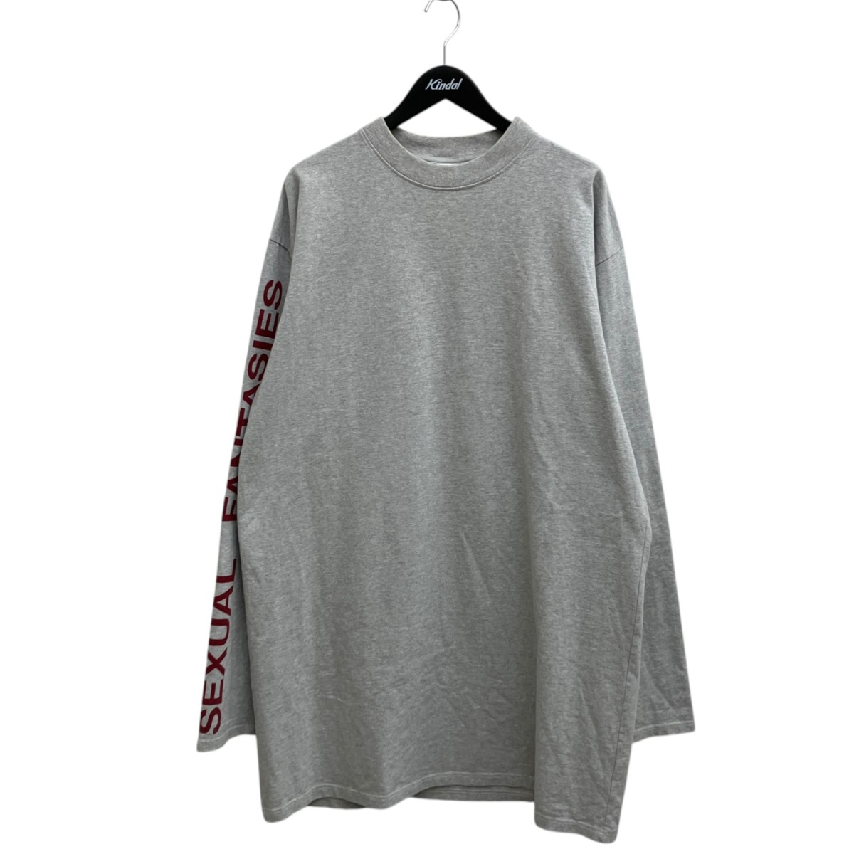 【中古】 VETEMENTS　 SEXUAL FANTASIES T-SHIRT Tシャツ MH-17TP26 グレー サイズ：M 【260326】（ヴェトモン）
