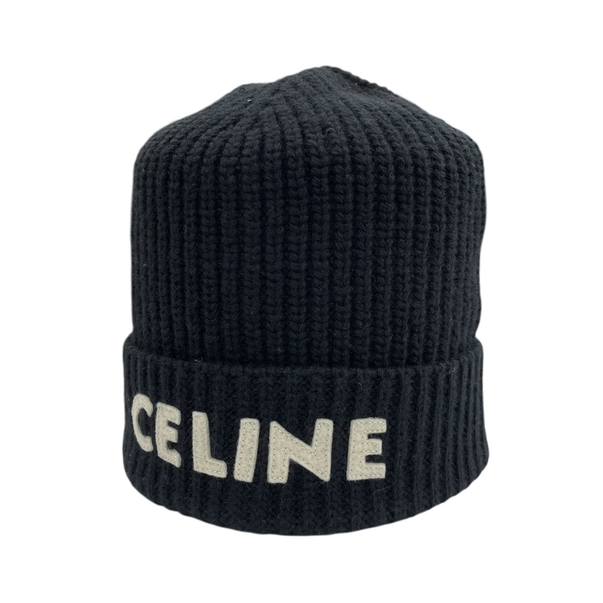 【中古】CELINEロゴニット帽 2AE2I423P ブラック サイズ：TU【価格見直し】｜ブランド古着のカインドオル