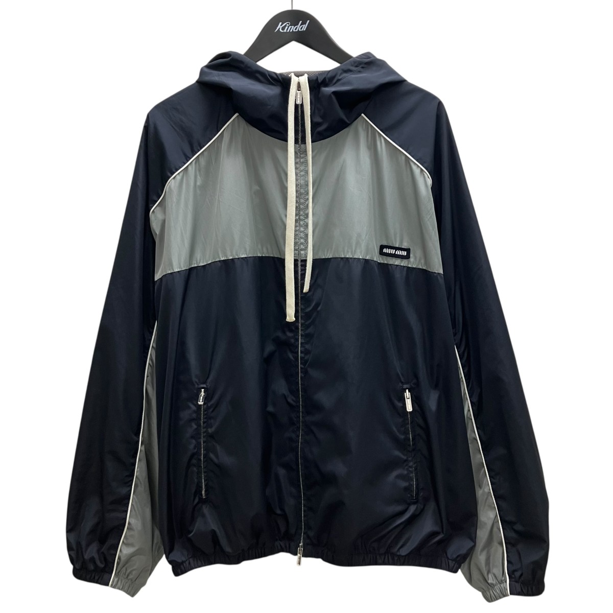 【中古】MIU MIUトラックジャケット ネイビー サイズ：40【価格見直し】｜ブランド古着のカインドオル