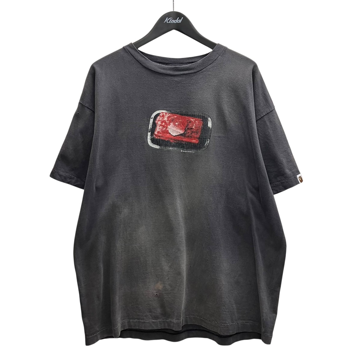 【中古】\u003cBR\u003eSAINT MICHAEL×A BATHING APE\u003cBR\u003e不都合産業半袖プルオーバー 薄墨色 大きさ：XL\u003cBR\u003e【通貨価値思いなおす】