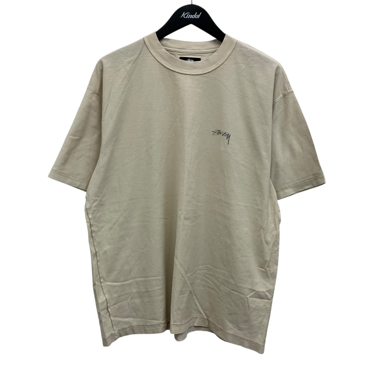 【中古】 stussy　 LAZY LEE ロゴTシャツ ベージュ サイズ：L 【260326】（ステューシー）