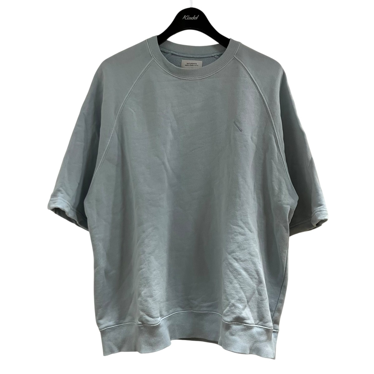 【中古】 SATURDAYS SURF NYC　 ハーフスリーブスウェット スカイブルー サイズ：M 【260326】（サタデーズサーフニューヨークシティー）