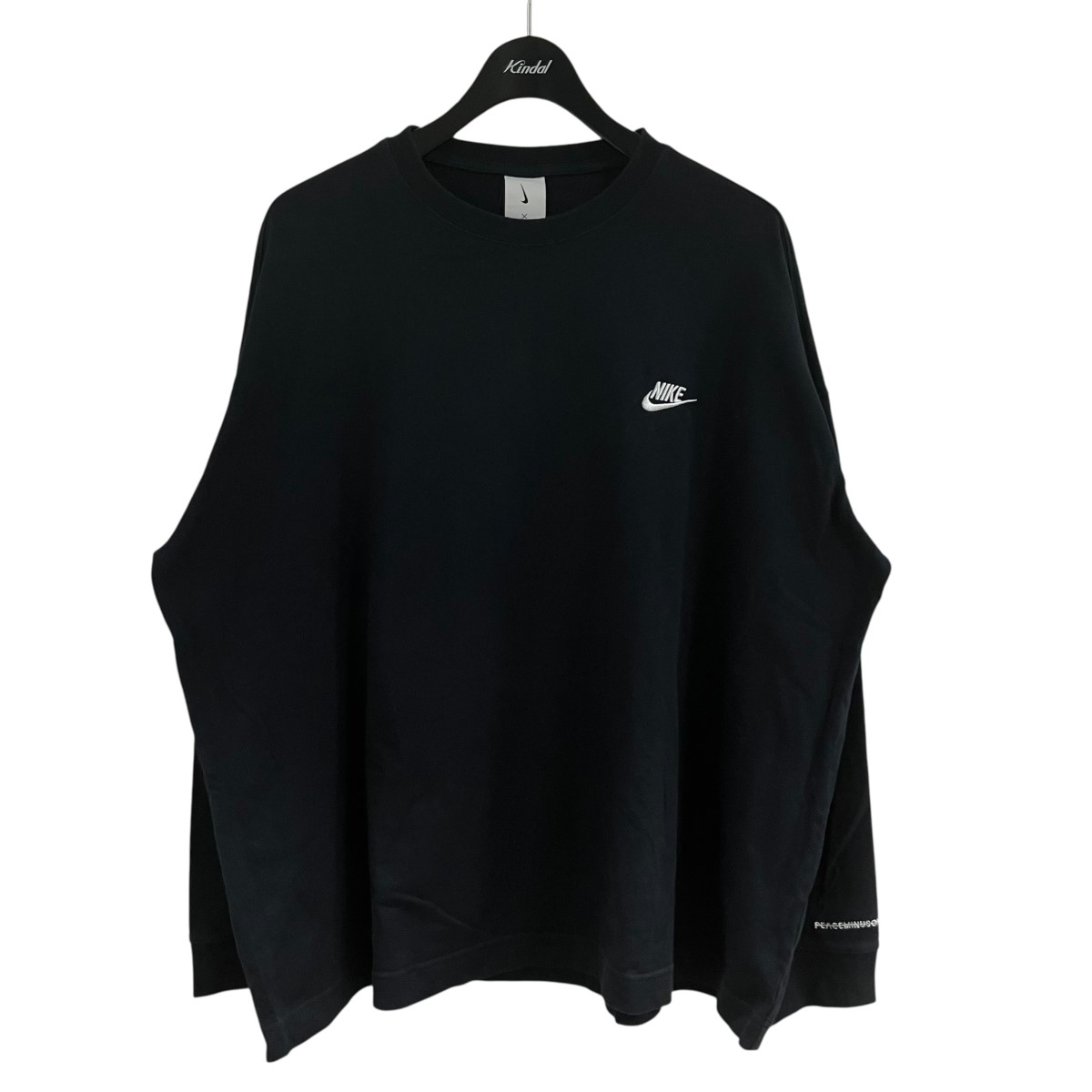 【中古】 NIKE×PEACEMINUSONE バックフラワープリントカットソー ブラック サイズ：S 【価格見直し】