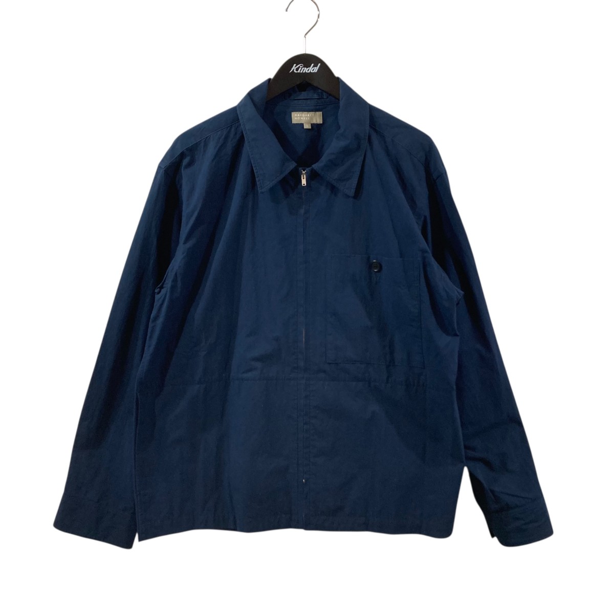 【中古】MARGARET HOWELL　ジップジャケット 579-2125005 ネイビー サイズ：L 【260326】（マーガレットハウエル）｜ブランド古着のカインドオル