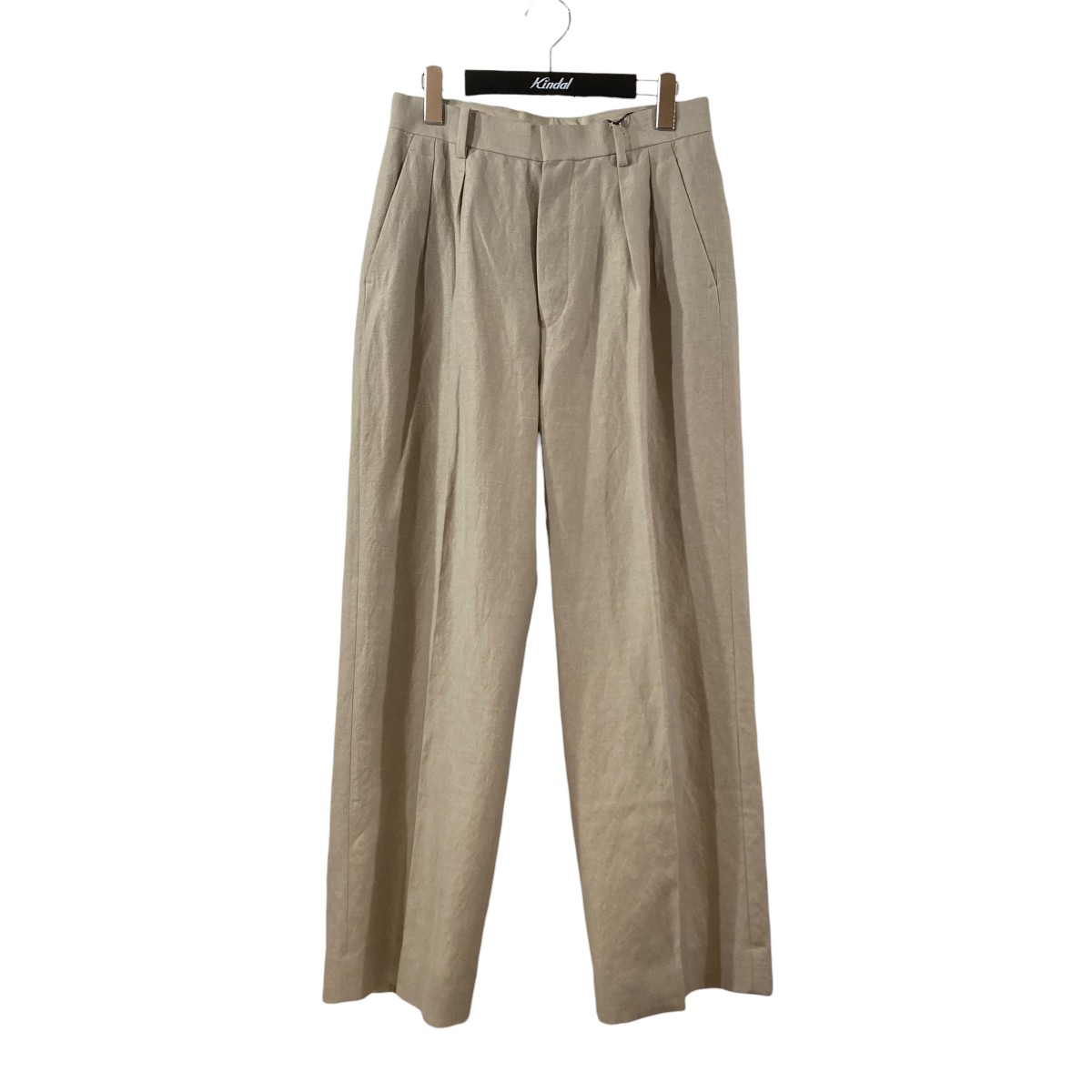 【中古】 Nikki ESSENTIAL PIECES W Li 2tuck Wide Tapered Trousers スラックスパンツ NEP-SS2503M ベージュ サイズ：2 【価格見直し】
