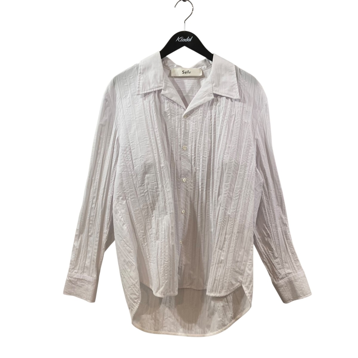 【中古】 Sefr　 JAGOU SHIRT 長袖シャツ SF-25SSM-027 ホワイト サイズ：S 【260326】（セファ）