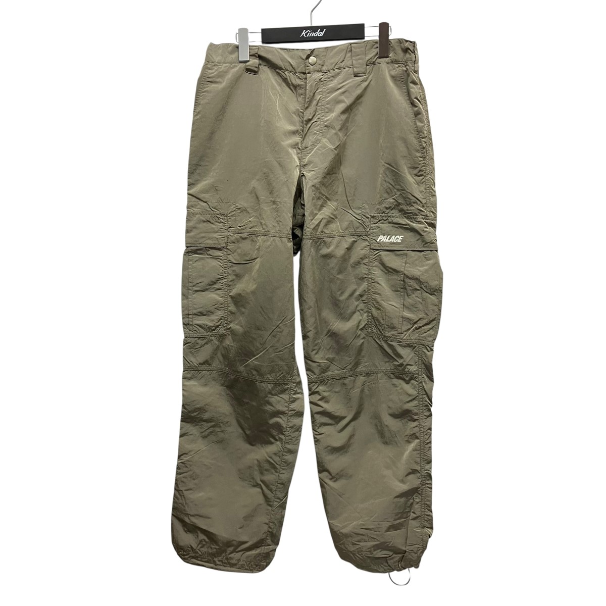 【中古】 PALACE 18AWCRAGO BOTTOM ナイロンカーゴパンツ カーキ サイズ：L 【価格見直し】 9,656円