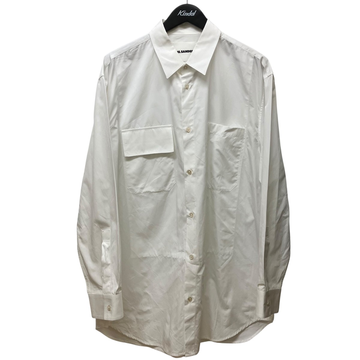 【中古】 JIL SANDER　 24SS レギュラーカラーシャツ J23DL0002 ホワイト サイズ：43 【260326】（ジルサンダー）