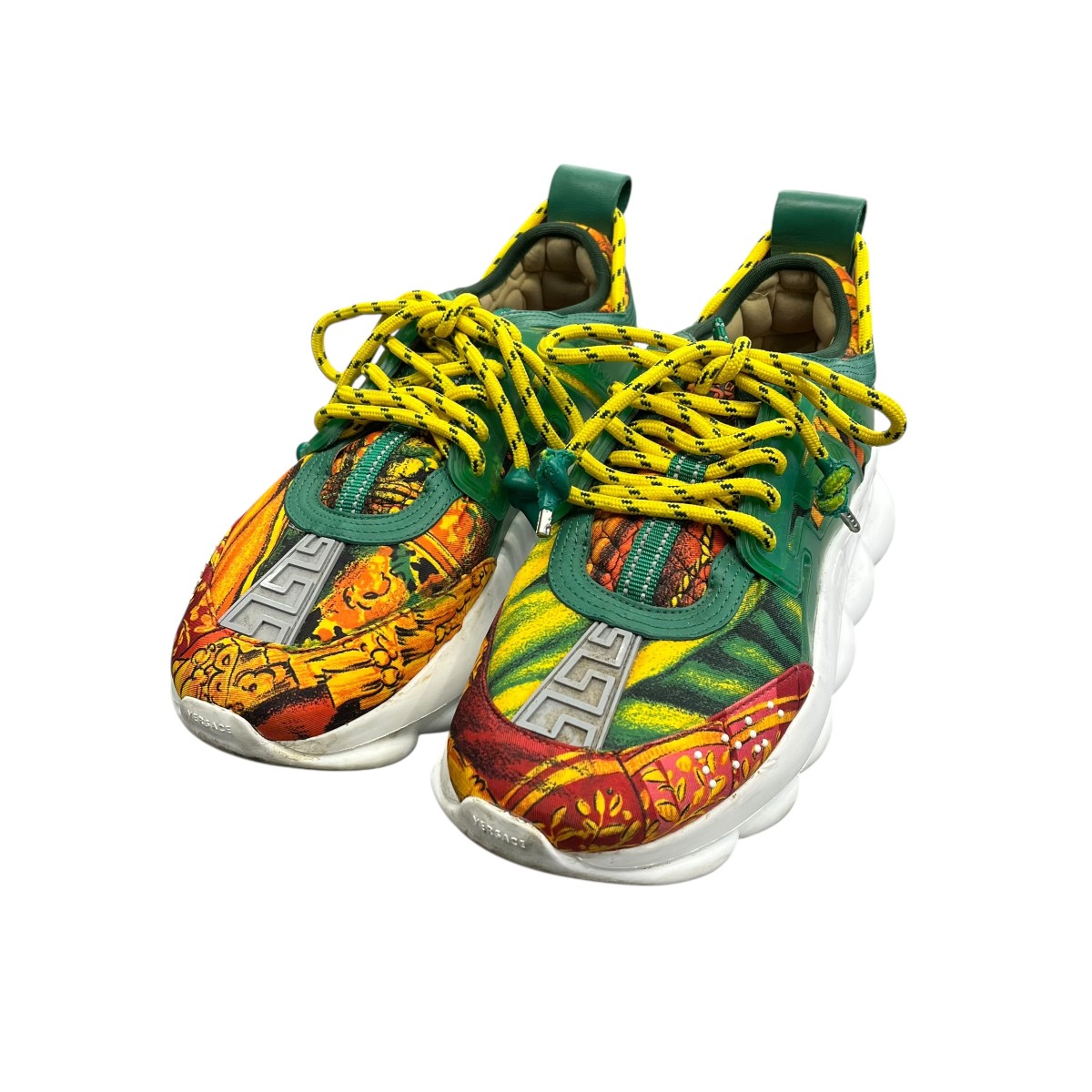 【中古】 VERSACE　 ローカットスニーカー グリーン サイズ：41 【260326】（ヴェルサーチ）