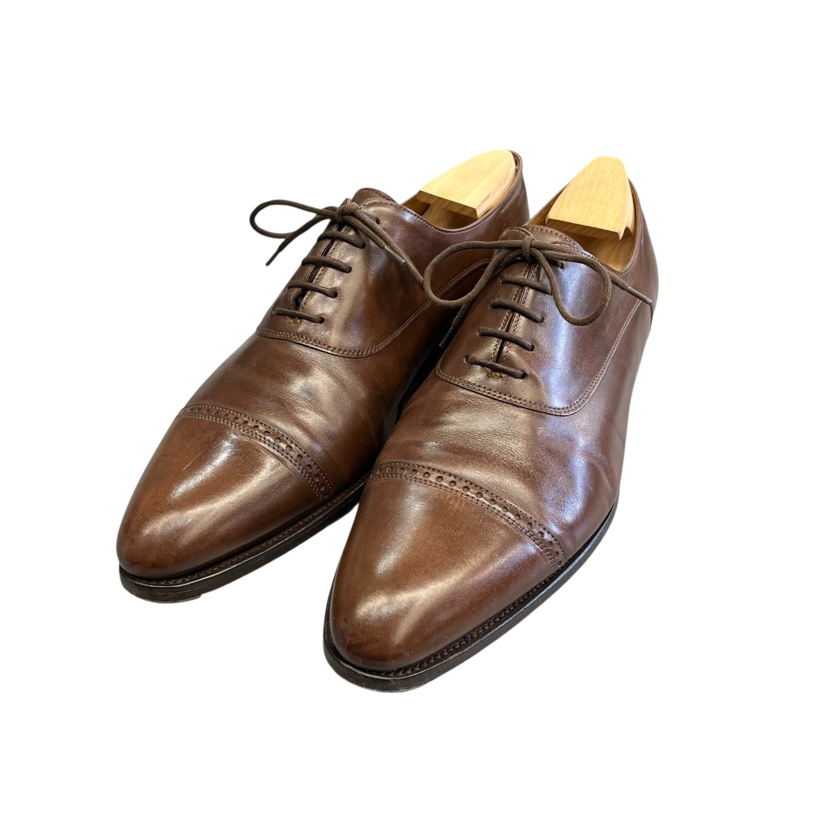 【中古】<br>JOHN LOBB<br>CHIGWELL キャップトゥシューズ ブラウン サイズ：8<br>【価格見直し】
