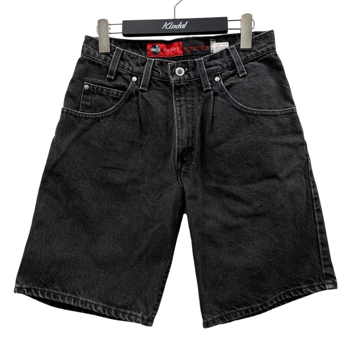 【中古】 LEVI’S　 SilverTab Loose 銀タグ デニム ハーフパンツ ブラック サイズ：30 【260326】（リーバイス）