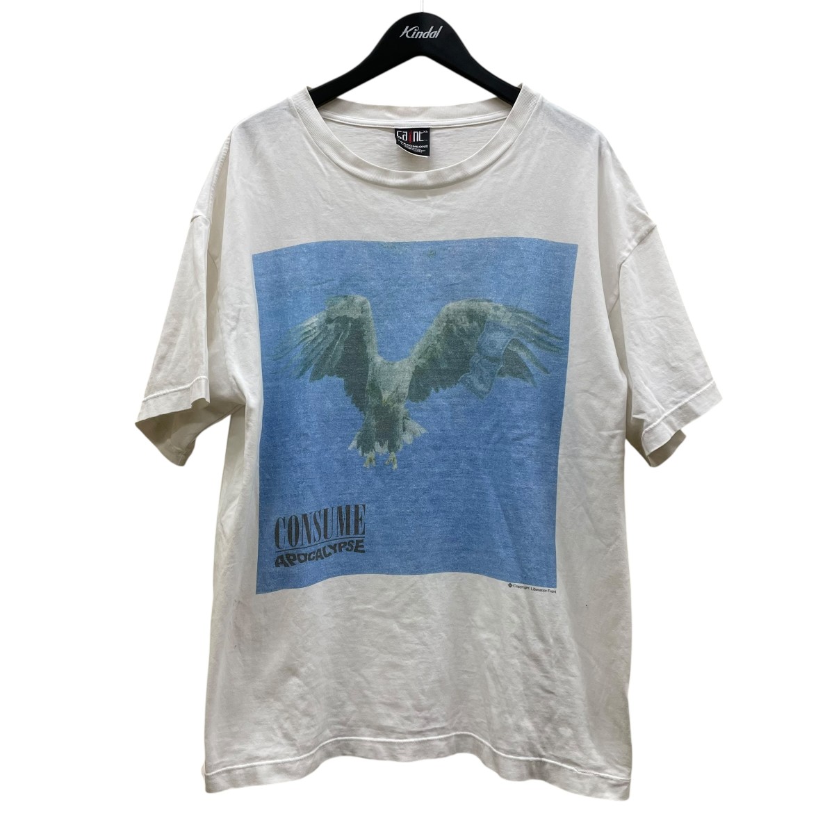 【中古】 SAINT MICHAEL　 23AW FORSOMEONE SS T-SHIRT CONSUME WHITE ヴィンテージ加工 半袖Tシャツ コットンTシャツ SM-S23-0000-C10 ホワイト サイズ：XL 【260326】（セントマイケル）