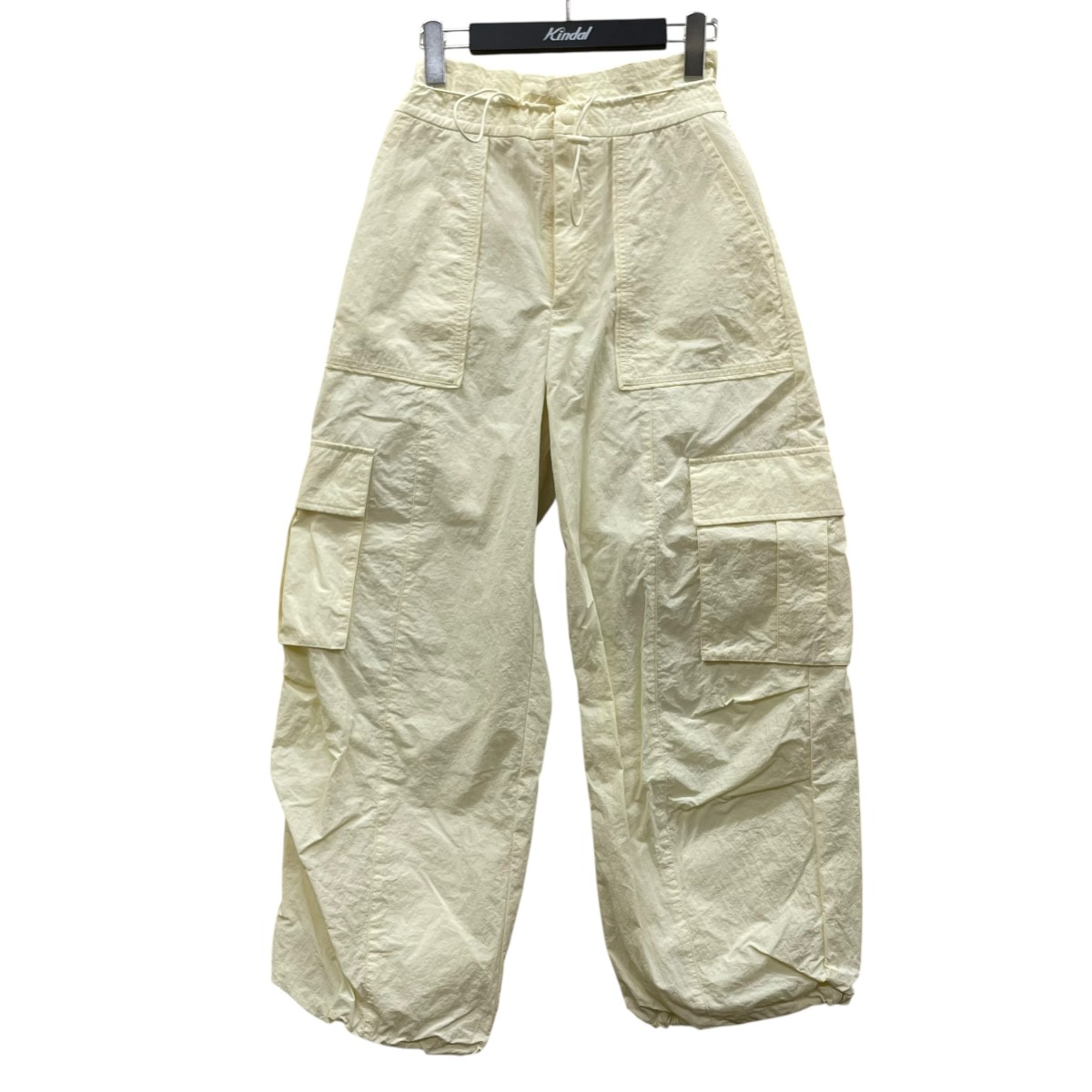 【中古】 MAISON SPECIAL　 Drawstring Cocoon Cargo Pants カーゴパンツ ナイロンパンツ 21231465703 ライム サイズ：36 【260326】（メゾンスペシャル）