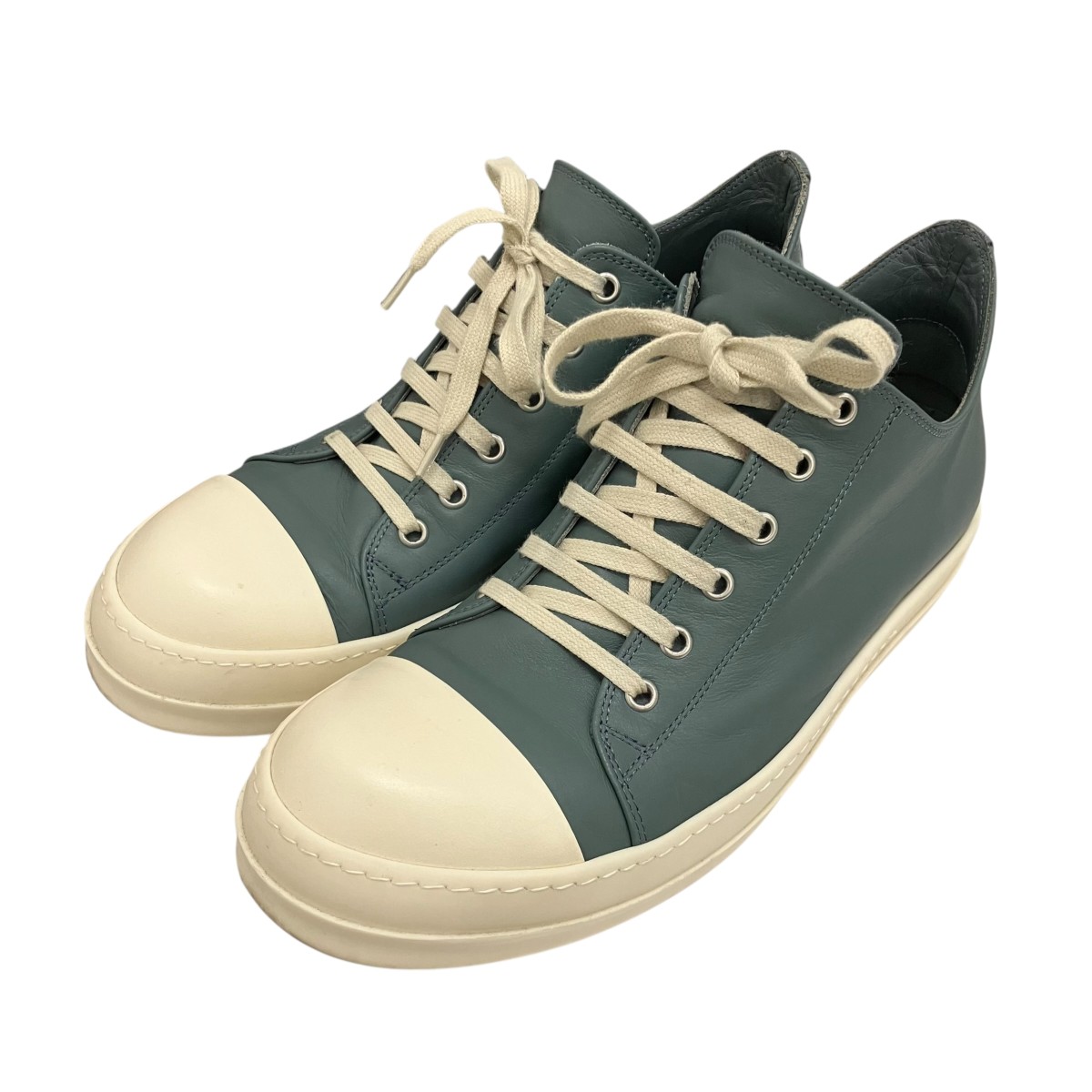 【中古】RICK OWENS 【LOW SNEAKS】 スニーカー RU01E5891 緑であること青碧 大いさ：42 【260326】（リックオウエンス）