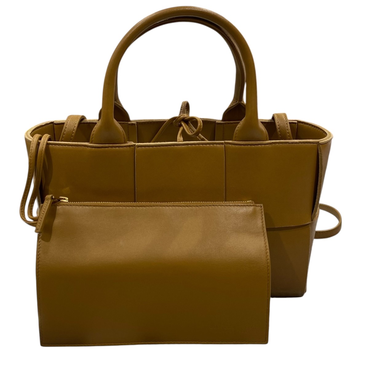 【中古】BOTTEGA VENETA ミニ アル厚地の外套 赤銅色 【260326】（ボッテガヴェネタ）
