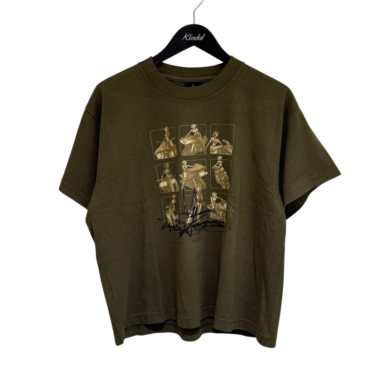 【中古】 TRAVIS SCOTT　 「MOTO GIRL TEE」 半袖Tシャツ グリーン サイズ：XL 【270326】（トラヴィス・スコット）