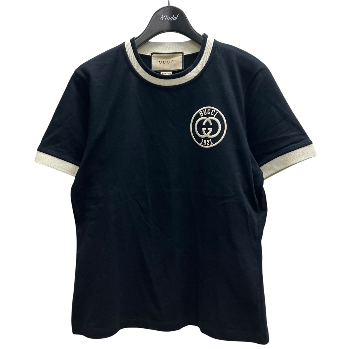 【中古】 GUCCI　 インターロッキングG コットン Tシャツ ブラック サイズ：M 【270326】（グッチ）