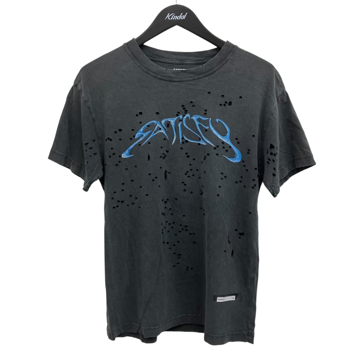 【中古】 SATISFY　 ダメージ加工Tシャツ グレー サイズ：0 【270326】（サティスファイ）