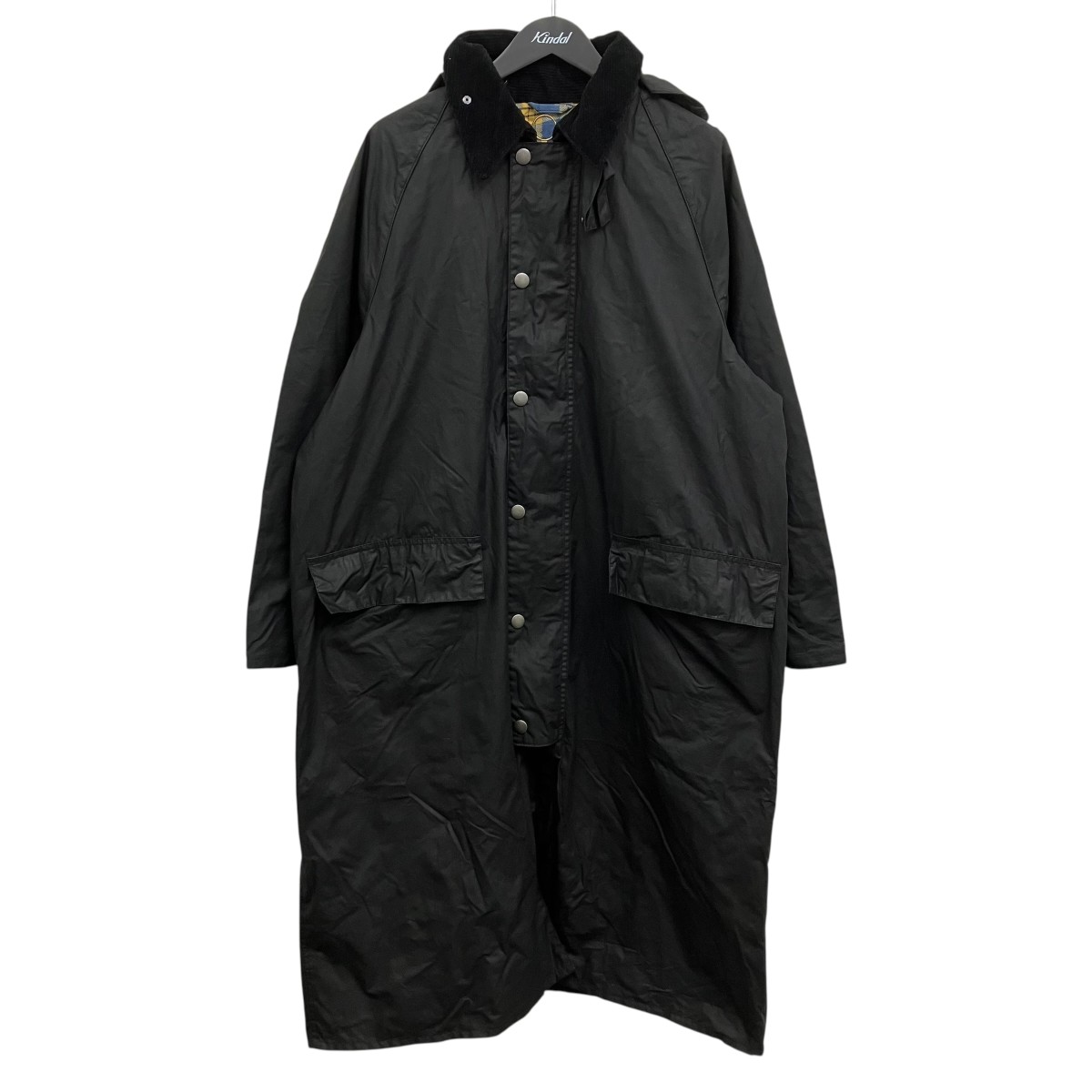 【中古】Barbour&times;UNUSED　ライディングコート ブラック サイズ：40 【270326】（バーブァー&times;アンユーズド）｜ブランド古着のカインドオル